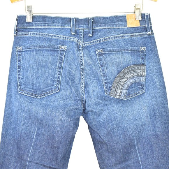 Lucky Brand Women's 8 x 29 Sundown Wide Leg Mid Rise Jeans Blue Inseam 30 inch - Picture 11 of 15